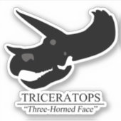 Triceratops Skull Sticker (Voorkant)