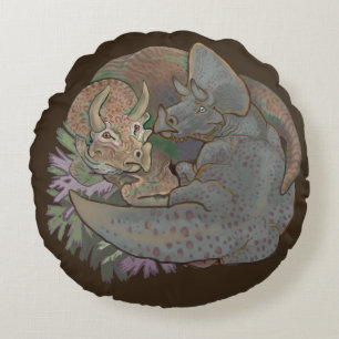 Triceratops Snuggles Rond Kussen