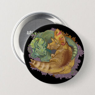 Triceratops Snuggles Ronde Button 7,6 Cm