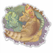 Triceratops Snuggles Sticker (Voorkant)