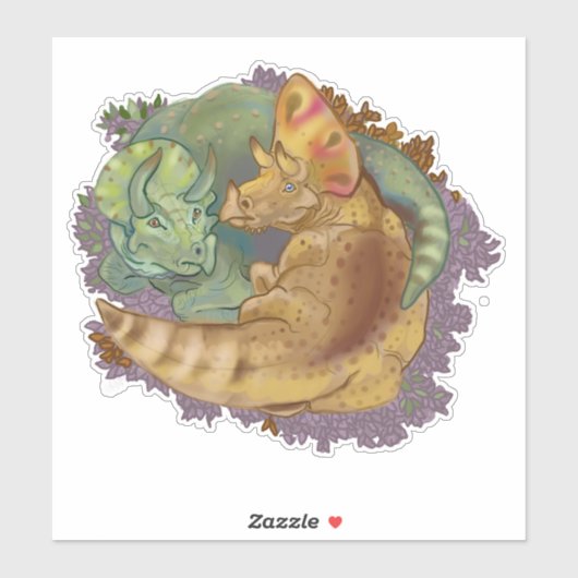 Triceratops Snuggles Sticker (Vel)