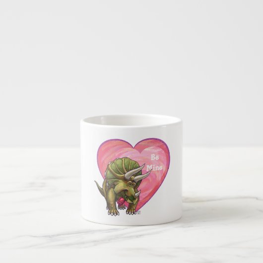 Triceratops Valentijnsdag Espresso Kop (Voorkant)