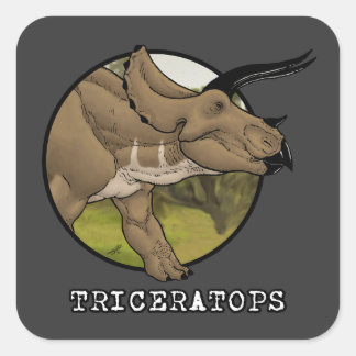 Triceratops Vierkante Sticker