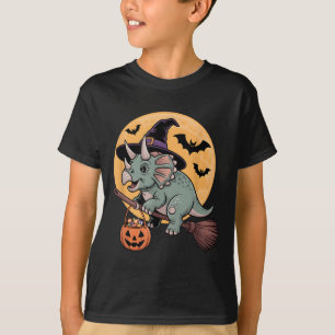 Triceratops Witch Pet Pompoen Halloween Kostuum Me T-shirt