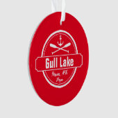 Trichez l'ancre du Minnesota de lac, la ville de (devant)