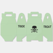 Trick de crâne noir Traitez les ballotins vertes g (Déplié)