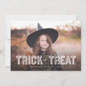 Trick d'Halloween ou Carte photo de traitement (Devant)