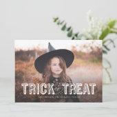 Trick d'Halloween ou Carte photo de traitement (Debout devant)