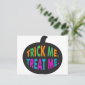 Trick me Behandel me Multi-Color Briefkaart (Staand voorkant)