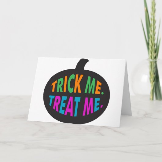 Trick me Behandel me Multi-Color Kaart (Voorkant)