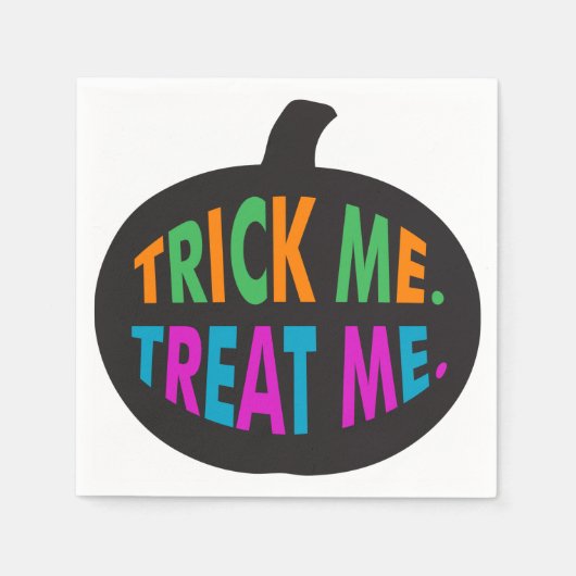 Trick me Behandel me, multi-Color Servetten (Voorkant)