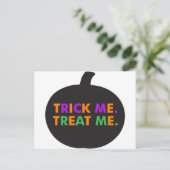 Trick me, behandel me multi-kleuren briefkaart (Staand voorkant)