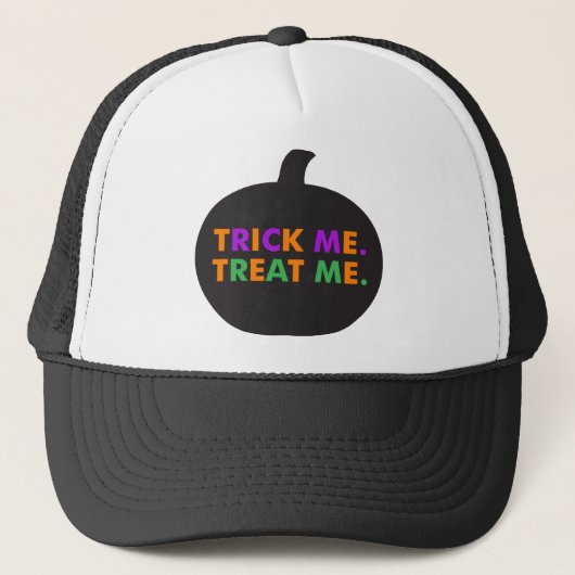 Trick me Behandel me, multi-kleuren Trucker Pet (Voorkant)