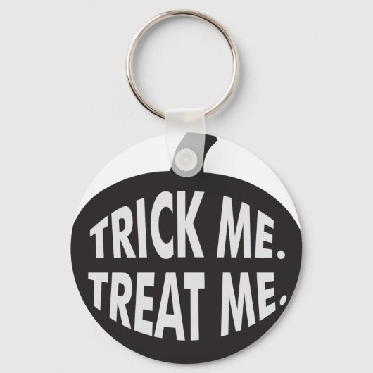 Trick Me Treat Me B/W Sleutelhanger (Voorkant)