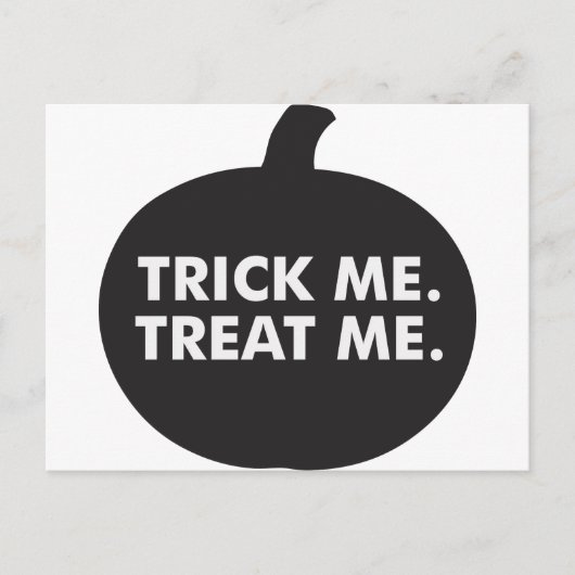 Trick me Treat me, Black White Briefkaart (Voorkant)