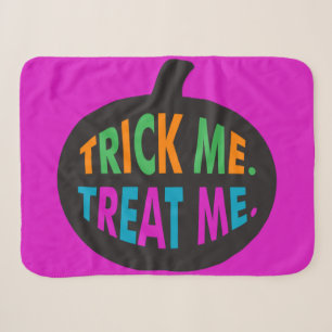 Trick Me Treat Me, Halloween Multi-Color Sherpa Deken