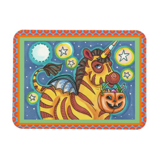 TRICK- OF BEHANDELINGSBBT-ZEBRA, KUSTHALLOEEN MAGNEET (Horizontaal)