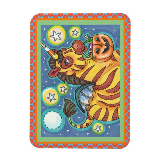 TRICK- OF BEHANDELINGSBBT-ZEBRA, KUSTHALLOEEN MAGNEET (Verticaal)