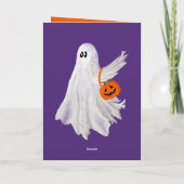 Trick of het behandelen van spook met pompoen Snoe Kaart (Achterkant)