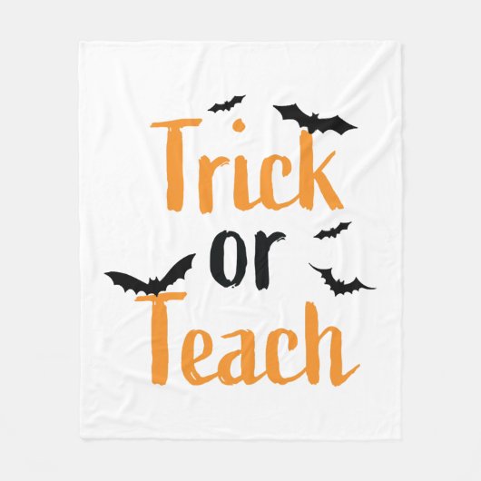 Trick of learn- Halloween design Fleece Deken (Voorkant)