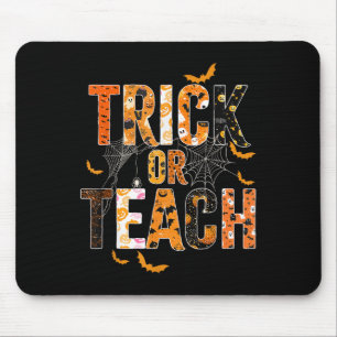 Trick Of Leer Grappige Halloween Leraar Shirt Voor Muismat
