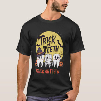 Trick of Tanden Halloween Kostuums Tandassistent T-shirt