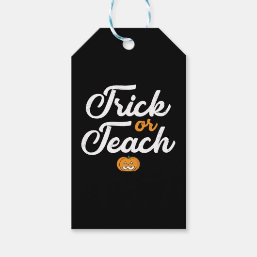 Trick of Teach Halloween leraar Cadeaulabel (Voorkant)