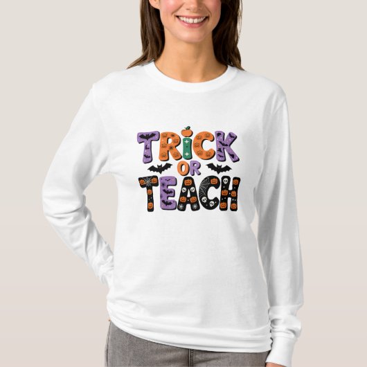 Trick of Teach Halloween T-shirt (Voorkant)