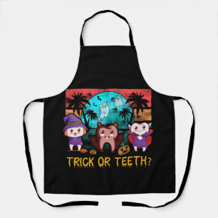 Trick of Teeth Dentist Halloween Costume Dental Schort