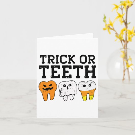 Trick of Teeth Tandheelkundige Instant Tandarts Ha Kaart (Gele Bloem)