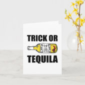 Trick of tequila Halloween grappig Kaart (Gele Bloem)