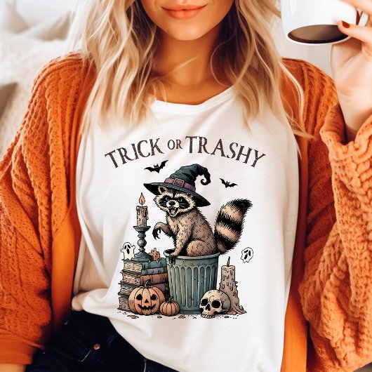 Trick of Trashy  Raccoon Halloween T-shirt