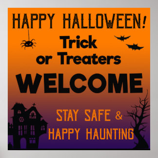 Trick of Treers Welkom Halloween Poster