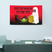 Trick of Treers Welkom Halloween Red Banner (Beurs)