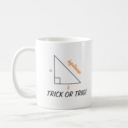 Trick of Trig Wiskunde Halloween Personalized Teac Koffiemok (Links)