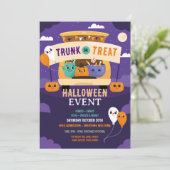 Trick of Trunk Event Halloween Car Party Kaart (Staand voorkant)