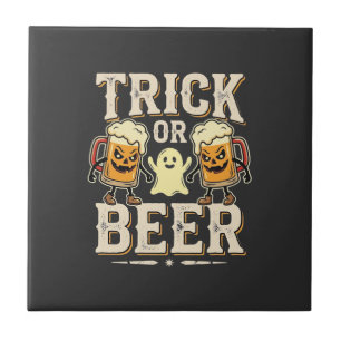 Trick or Beer Halloween Bier Design_1 Tegeltje