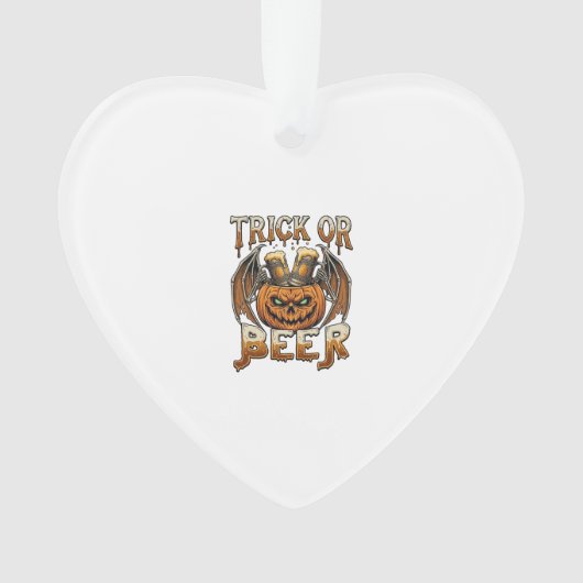 Trick Or Beer Halloween Citrouille Squelette Ailes (devant)