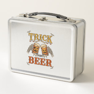 Trick Or Beer Halloween Pompoen Mok Skelet Handen