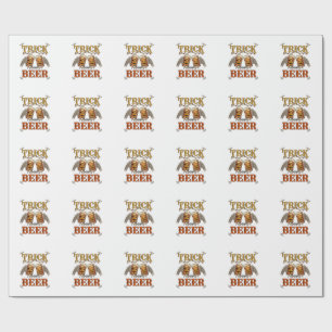 Trick Or Beer Halloween Pompoen Mok Skelet Handen Cadeaupapier