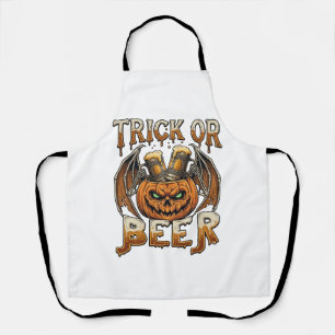 Trick Or Beer Halloween Pompoen Skelet Vleugels Mo Schort