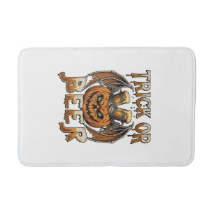 Trick Or Beer Halloween Pompoen Skelet Wings Mok Badmat