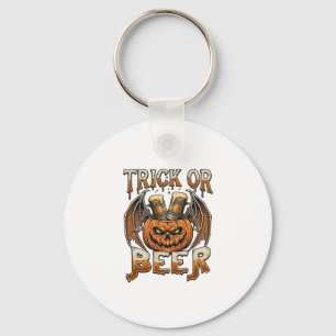 Trick Or Beer Halloween Pompoen Skelet Wings Mok Sleutelhanger