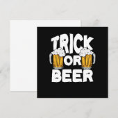 Trick or Beer Halloween Pumpkin Trick or treat Gif Kaart (Voorkant / Achterkant)