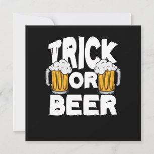Trick or Beer Halloween Pumpkin Trick or treat Gif Kaart