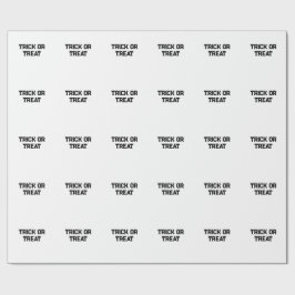 Trick or. Behandel Halloween spookachtige zwarte e Cadeaupapier