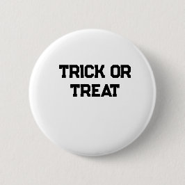 Trick or. Behandel Halloween spookachtige zwarte e Ronde Button 5,7 Cm