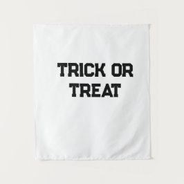 Trick or. Behandel Halloween spookachtige zwarte e Wandkleed