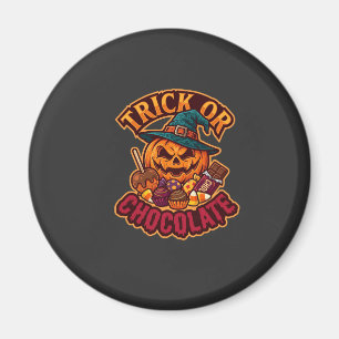 Trick Or Chocolade Halloween Pompoen Heksenhoed Ka Magneet