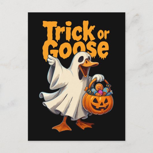 Trick or Goose Halloween Goose Briefkaart (Voorkant)